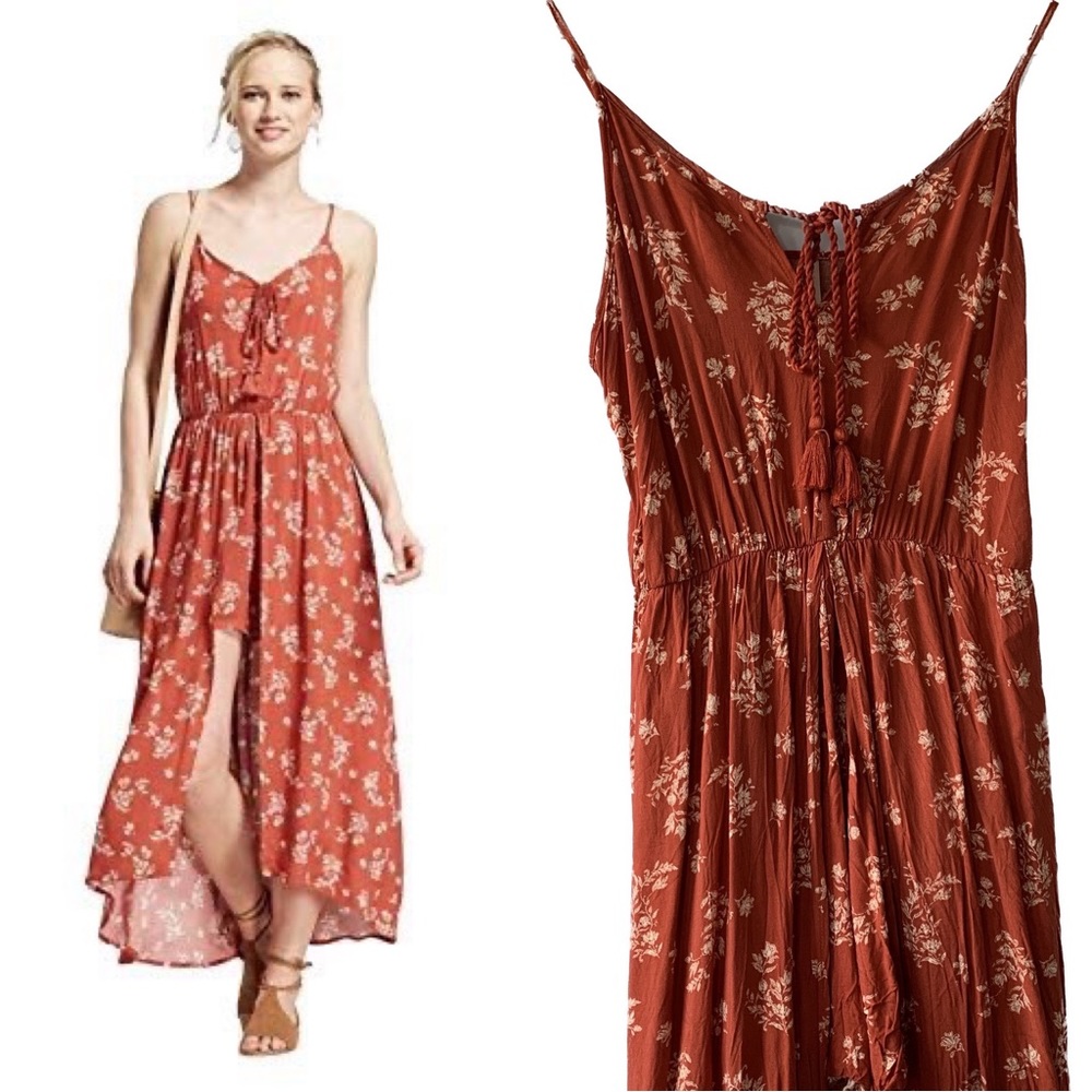 🔵 Xhilaration Women's Floral Print Maxi Dress - Picture 1 of 7
